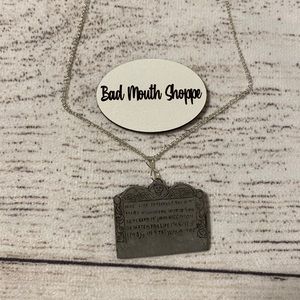 *The Cemeterrarium Here Lyes Mary Higginson Handmade Tombstone Necklace